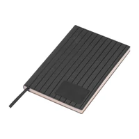 Kép 1/3 - A5 PU borítású "Stripes" jegyzetfüzet, fekete