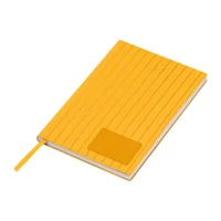 Kép 1/3 - A5 PU borítású "Stripes" jegyzetfüzet, sárga