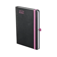 Kép 1/3 - Nero A5 napi határidőnapló fekete-pink - 2027