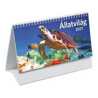 Kép 1/2 - Állatvilág asztali naptár fehér álló kartontáblával - 2027