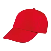 Kép 1/3 - Vászon baseball sapka, 5 panel, piros
