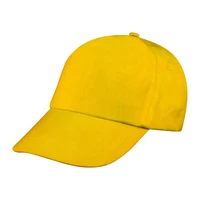 Kép 1/3 - Vászon baseball sapka, 5 panel, sárga