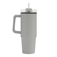 Kép 1/17 - DRINK ULTY ivópohár, Tumbler, duplafalú, világosszürke