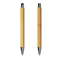 Kép 14/16 - DOUBLE BAMBOO REVISED írókészlet, toll szett, barna, ezüst