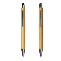 Kép 1/16 - DOUBLE BAMBOO REVISED írókészlet, toll szett, barna, ezüst