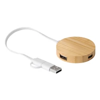 Kép 8/11 - MULTIPLIER CIRCLE USB hub, elosztó, barna