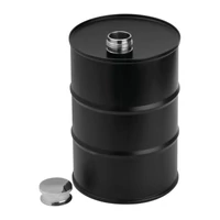 Kép 2/3 - Hordó formájú flaska, 600 ml, fekete