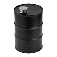 Kép 1/3 - Hordó formájú flaska, 600 ml, fekete