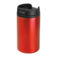 Kép 1/3 - Fém termoszbögre, 250 ml, piros