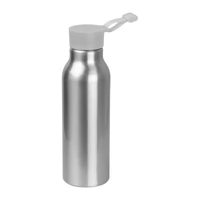 Kép 1/3 - Szilikon fedelű fém ivópalack, 600 ml, szürke