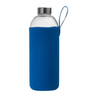 Kép 2/3 - Üveg ivópalack neoprén tokban, 1000 ml, kék