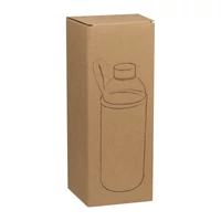 Kép 3/3 - Üveg ivópalack neoprén tokban, 1000 ml, sötétszürke