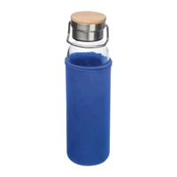 Kép 1/3 - Üveg ivópalack neoprén tokban, 600 ml, kék