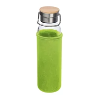 Kép 1/3 - Üveg ivópalack neoprén tokban, 600 ml, világos zöld
