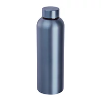 Kép 1/3 - Újrahasznosított rozsdamentes acél kulacs,600ml, sötétkék