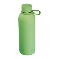Kép 1/3 - Gumírozott vákuumszigetelt ivópalack, 500ml, világos zöld