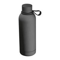 Kép 1/3 - Gumírozott vákuumszigetelt ivópalack, 500ml, sötétszürke