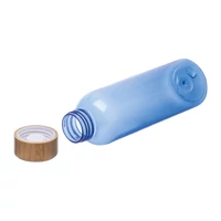 Kép 2/3 - PET ivópalack bambusz fedéllel, 500ml, kék