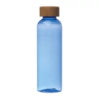 Kép 3/3 - PET ivópalack bambusz fedéllel, 500ml, kék