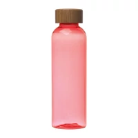 Kép 3/3 - PET ivópalack bambusz fedéllel, 500ml, piros
