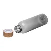 Kép 2/3 - PET ivópalack bambusz fedéllel, 500ml, sötétszürke