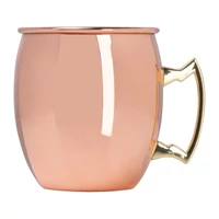 Kép 2/3 - Moscow Mule réz bevonatú acél pohár, 500ml, rose gold