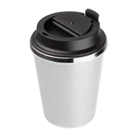 Kép 3/3 - Duplafalú acél ivópohár, 350ml, fehér