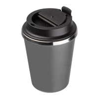 Kép 3/3 - Duplafalú acél ivópohár, 350ml, szürke