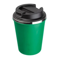 Kép 1/3 - Duplafalú acél ivópohár, 350ml, zöld