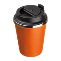 Kép 3/3 - Duplafalú acél ivópohár, 350ml, narancssárga