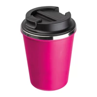 Kép 1/3 - Duplafalú acél ivópohár, 350ml, rózsaszín