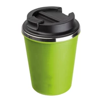 Kép 1/3 - Duplafalú acél ivópohár, 350ml, világos zöld