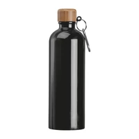 Kép 3/3 - Rozsdamentes acél ivópalack karabinerrel, 750ml, fekete