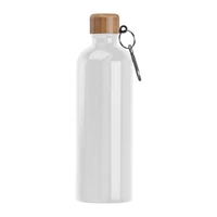 Kép 3/3 - Rozsdamentes acél ivópalack karabinerrel, 750ml, fehér