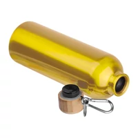 Kép 2/3 - Rozsdamentes acél ivópalack karabinerrel, 750ml, sárga