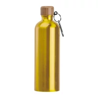 Kép 3/3 - Rozsdamentes acél ivópalack karabinerrel, 750ml, sárga
