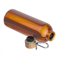Kép 2/3 - Rozsdamentes acél ivópalack karabinerrel, 750ml, narancssárga