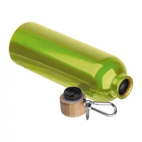 Kép 2/3 - Rozsdamentes acél ivópalack karabinerrel, 750ml, világos zöld