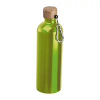 Kép 1/3 - Rozsdamentes acél ivópalack karabinerrel, 750ml, világos zöld