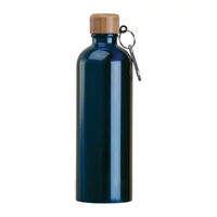 Kép 3/3 - Rozsdamentes acél ivópalack karabinerrel, 750ml, sötétkék