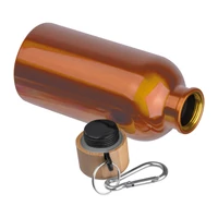 Kép 2/3 - Rozsdamentes acél ivópalack karabinerrel, 400ml, narancssárga
