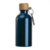 Kép 3/3 - Rozsdamentes acél ivópalack karabinerrel, 400ml, sötétkék