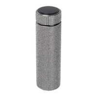Kép 2/3 - Nagyméretű ivópalack strasszkövekkel, 500 ml, szürke
