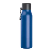 Kép 3/3 - Vákuumszigetelt ivópalack karabinerrel, 600 ml, kék