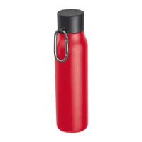Kép 1/3 - Vákuumszigetelt ivópalack karabinerrel, 600 ml, piros