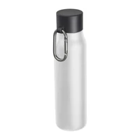 Kép 1/3 - Vákuumszigetelt ivópalack karabinerrel, 600 ml, fehér