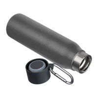 Kép 2/3 - Vákuumszigetelt ivópalack karabinerrel, 600 ml, sötétszürke