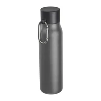 Kép 1/3 - Vákuumszigetelt ivópalack karabinerrel, 600 ml, sötétszürke
