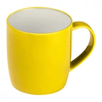 Kép 1/3 - Kerámia bögre, színes külsővel, 300 ml, sárga