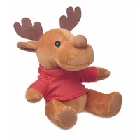 Kép 3/7 - RUDOLPH Plüss rénszarvas kapucnival, piros
